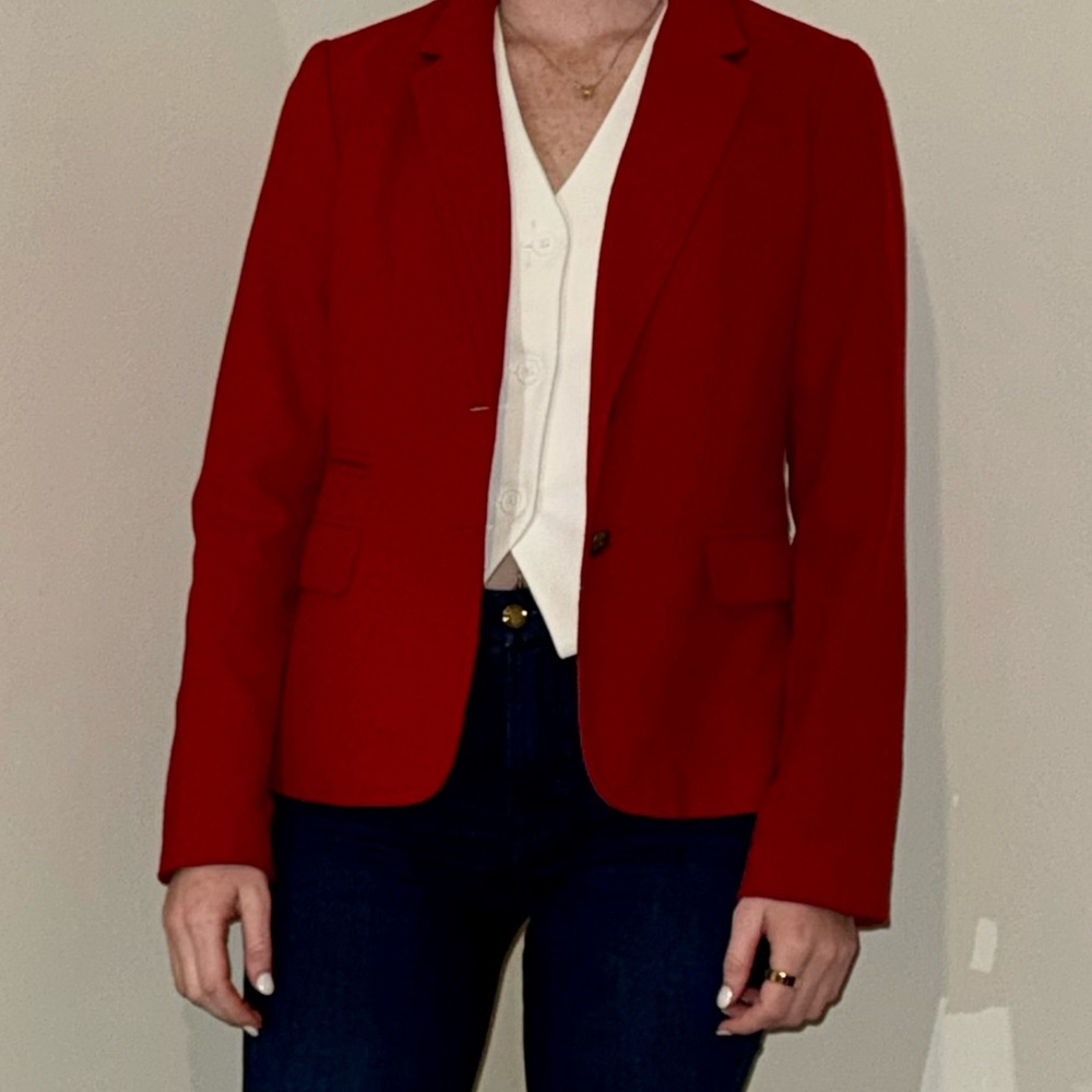 Banana Republic Vibrant Red Blazer